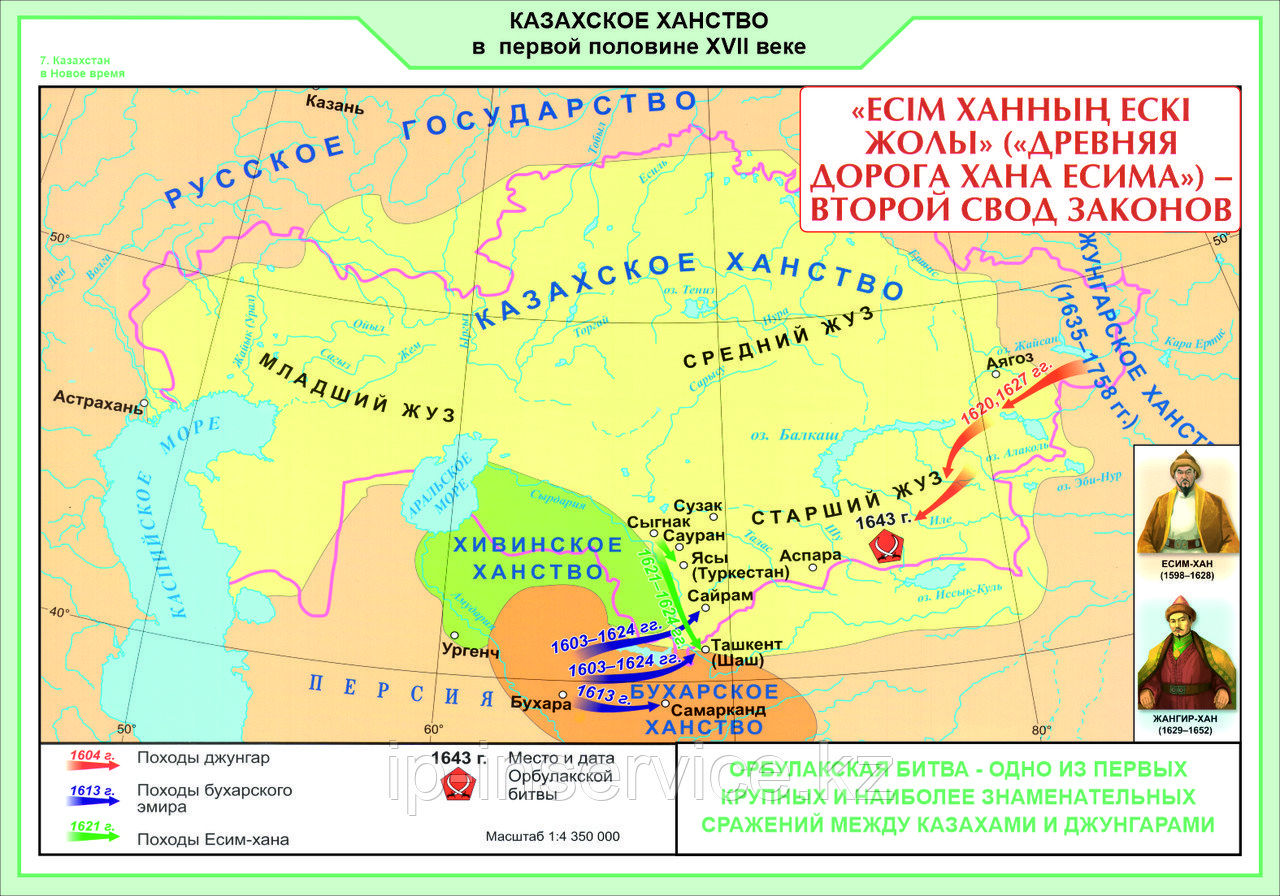 Карты История Казахстана в Новое время