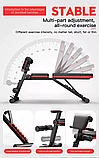Скамья для пресса Складной Abdominal с Эспандером, фото 7