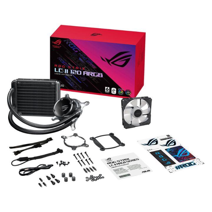 Водяное охлаждение CPU Asus ROG STRIX LC II 120 ARGB 120mm Liquid CPU Cooler, 12cm PWM Fan, ARGB - фото 2 - id-p114092493