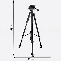Штатив тренога для фотоаппарата/смартфона,3 уровня высоты с пультом Candc DC-800