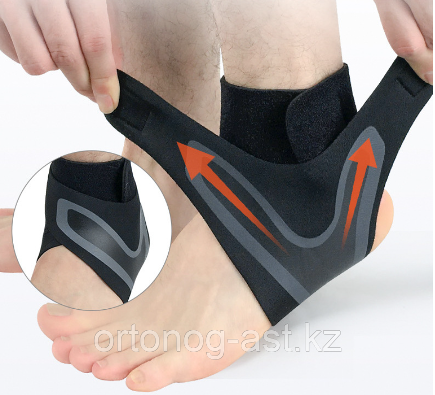 Эластичные регулируемые носки для фиксации голеностопного сустава до щиколотки белый - фото 2 - id-p114092857
