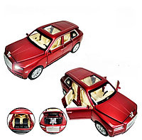 Игрушка детская машинка Rolls Royce металлическая с свето-звуковым эффектом Die-Cast Metal Model Car Красная