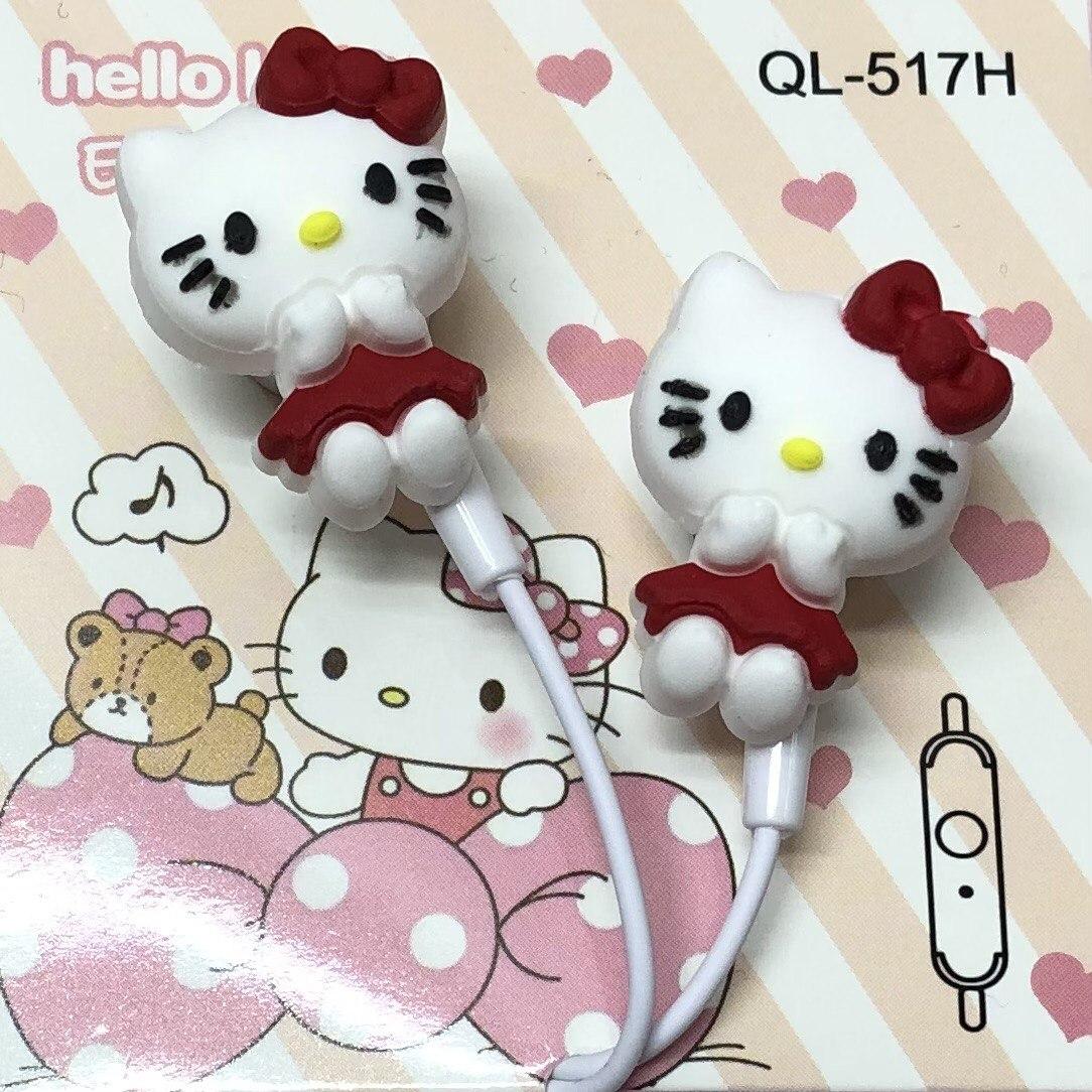 Детские наушники Hello Kitty сумочка чехол QL-517H белые - фото 2 - id-p114102663