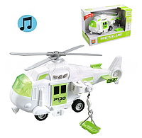 Игрушечный вертолет медицинский со световыми и звуковыми эффектами 1:20 (WY760B) 23*15*11см