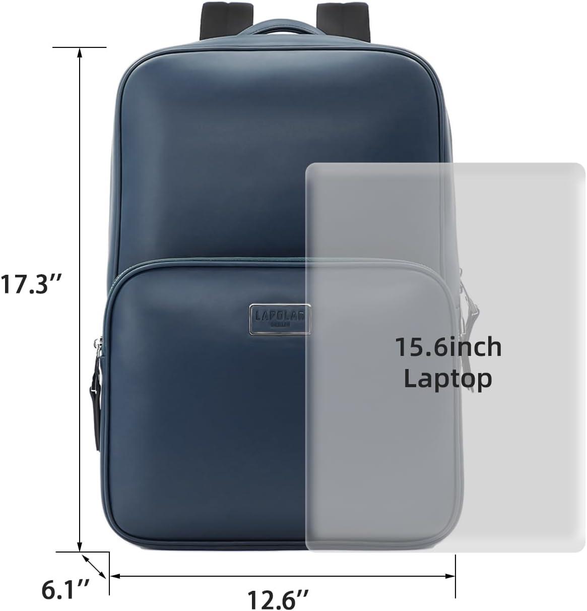 Кожаный рюкзак Lapolar Berlin M2003 (синий) - фото 4 - id-p114102872
