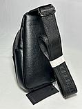 Мужская однолямочная сленг-сумка "Cantlor". Высота 21 см, ширина 13 см, глубина 5 см., фото 4