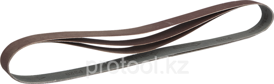 Лента ЗУБР "МАСТЕР" шлифовальная универсальная бесконечная для ЗШС-330, основа-х/б ткань, 25х762мм, Р180, 3шт, фото 2