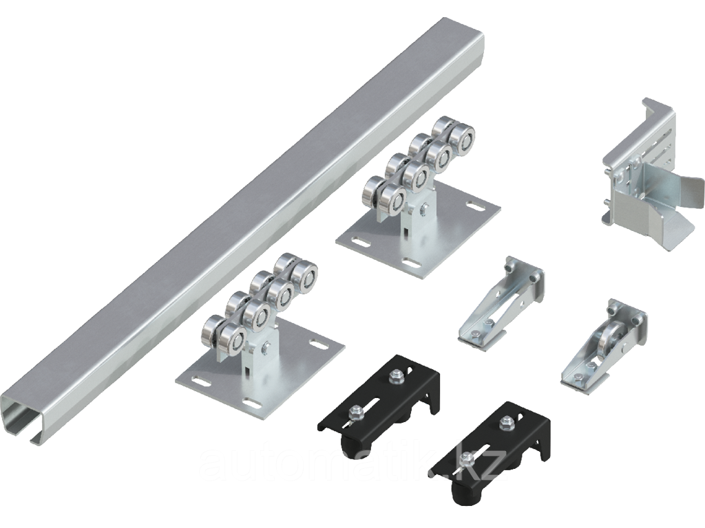 Комплект балки и роликов 71х60х3,5 L=6000мм для откатных ворот