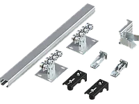 Комплект балки и роликов 71х60х3,5 L=6000мм для откатных ворот