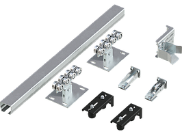Комплект балки и роликов 71х60х3,5 L=6000мм для откатных ворот