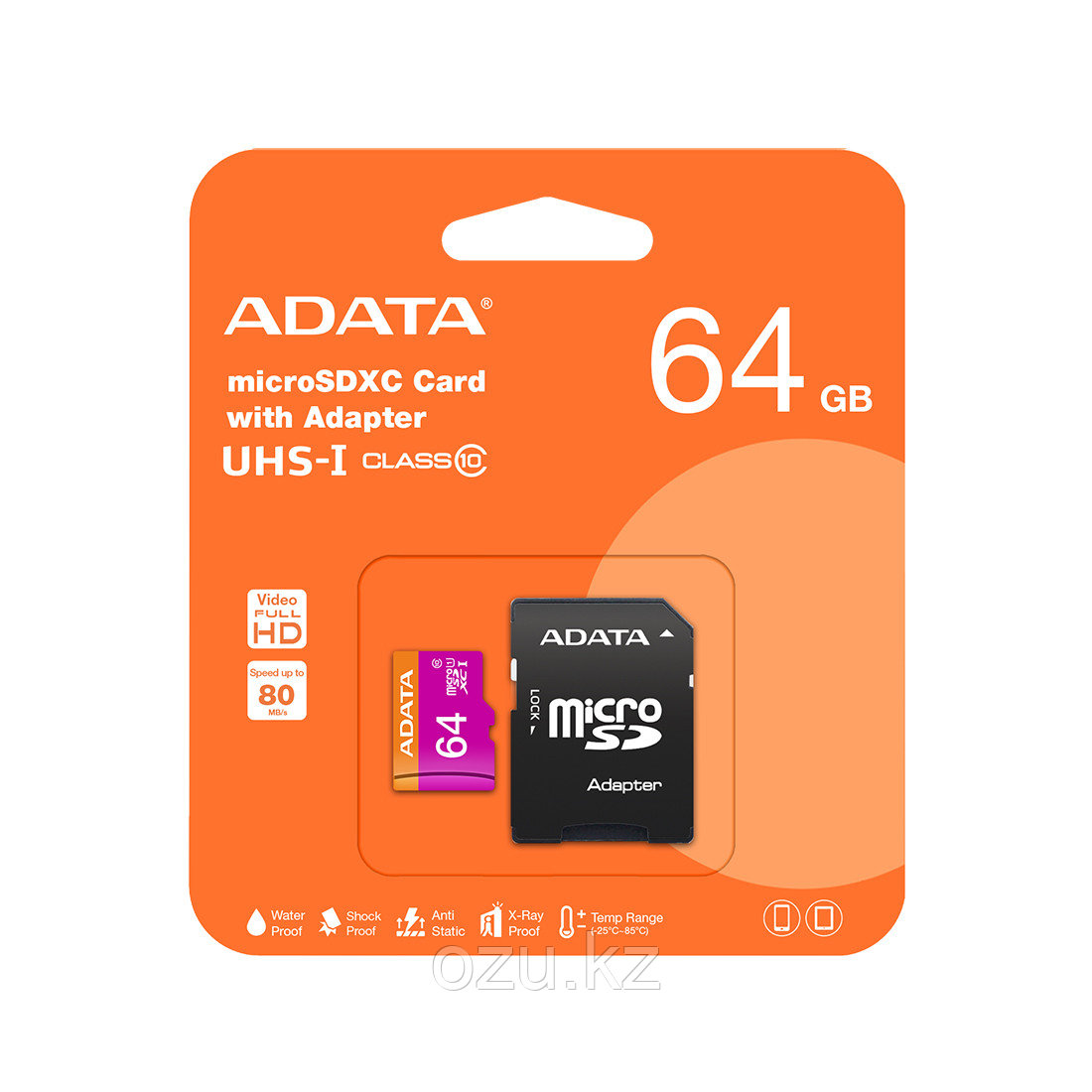 Карта памяти ADATA AUSDX64GUICL10-RA1 UHS-I CLASS10 64GB - фото 3 - id-p114015498