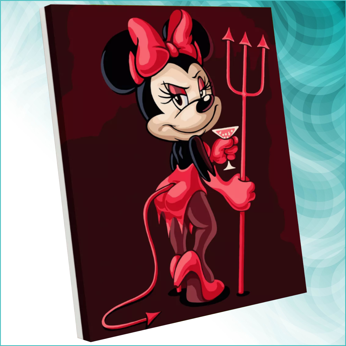 Картина по номерам "Дерзкая Минни - дьяволица" (Disney) (40х50 на подрамнике) - фото 1 - id-p114106063