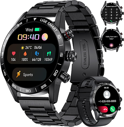 Смарт-часы LIGE BW0408G черные, фото 1