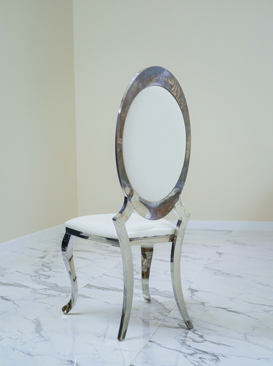 Vip стул «Zero» 0002, 56x47x48 см, белый, серебряный - фото 3 - id-p114107516