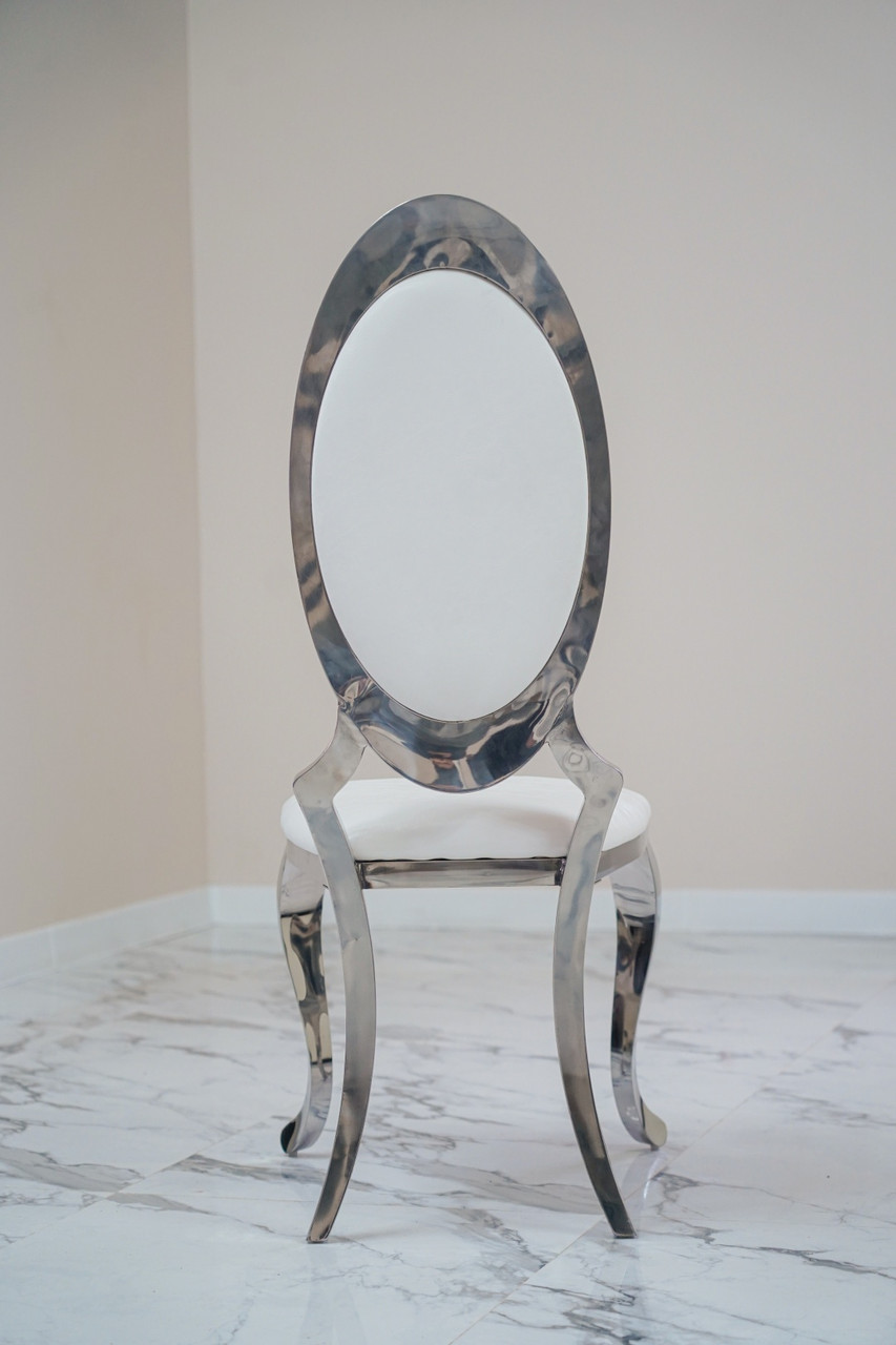 Vip стул «Zero» 0002, 56x47x48 см, белый, серебряный - фото 1 - id-p114107516