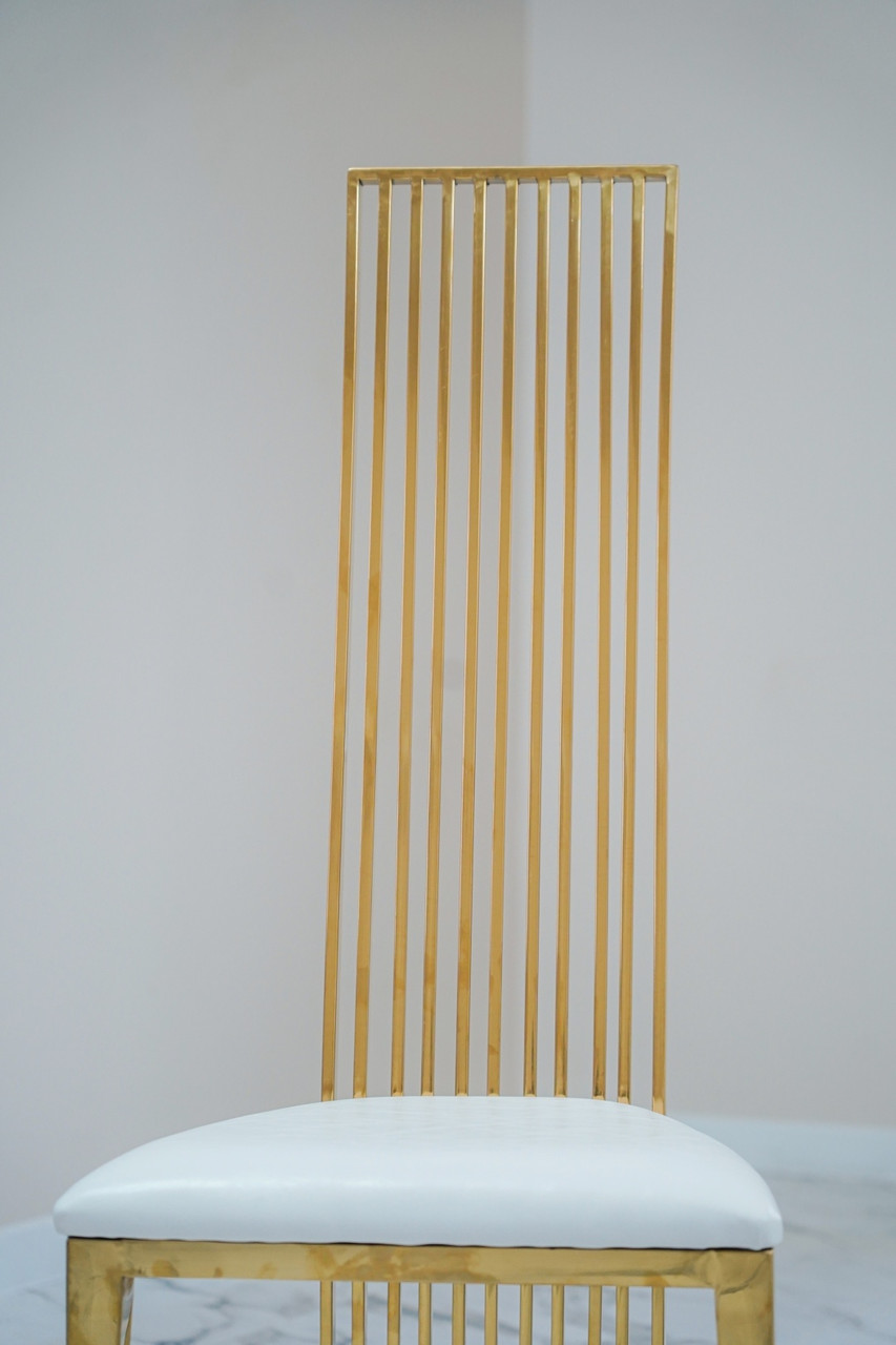 Vip стул «Мюнхен» золотой, 120x47x48 см, белый - фото 5 - id-p114107613