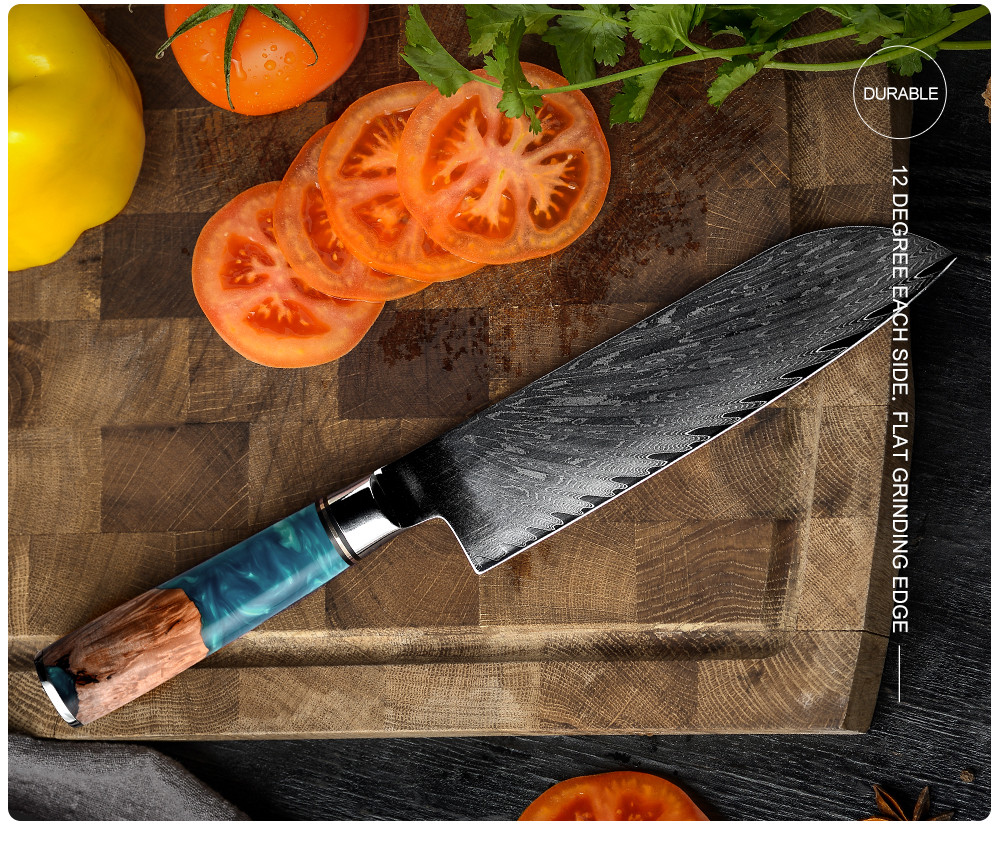 KINZOKU набор ножей DMS-123, лезвие: дамасская сталь 9 шт - фото 7 - id-p114107673