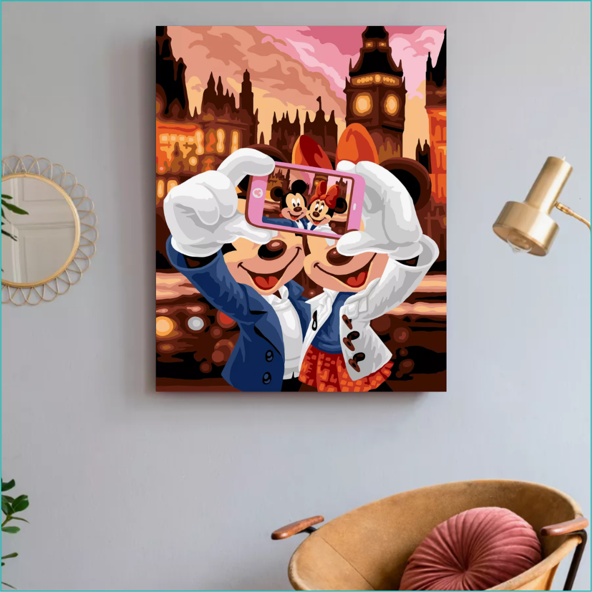 Картина по номерам "Селфи Микки и Минни" (Disney) (40х50 на подрамнике) - фото 3 - id-p114108120
