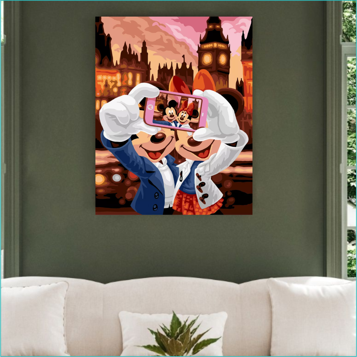 Картина по номерам "Селфи Микки и Минни" (Disney) (40х50 на подрамнике) - фото 4 - id-p114108120