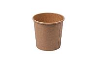 Контейнер бумажный Супница крафт без крышки, 360 мл+ № крышка 334141 или 334101