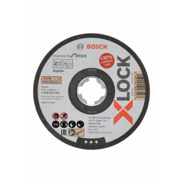 BOSCH X-LOCK Отрезной диск Standard for Inox 115x1.6x22.23мм прямой (2608619362) - фото 1 - id-p114108883
