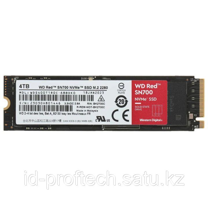 SSD NAS WD Red SN700 4TB M.2 2280-D5-M PCIe Gen3 x4 NVMe WDS400T1R0C - фото 1 - id-p114108946