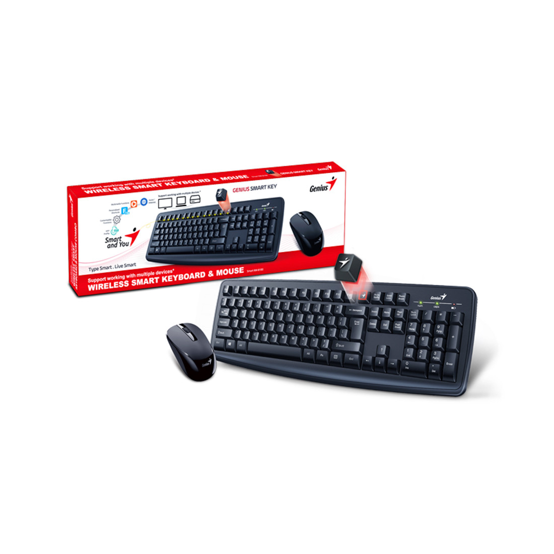 Комплект беспроводной клавиатуры и мыши Genius Smart KM-8100 - фото 3 - id-p114104797