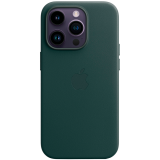 Чехол из кожи для iPhone 14 Pro с технологией MagSafe - Зеленый лес, модель A2908, бренд Apple - фото 1 - id-p114104444