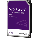 Жесткий диск видеонаблюдения WD Purple 6TB CMR, 3.5'', 256MB, SATA 6Gbps, TBW: 180 - фото 1 - id-p114104512
