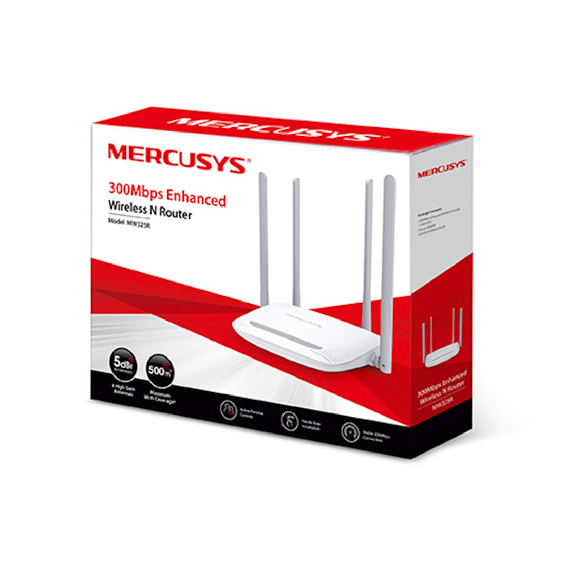 Маршрутизатор Wi-Fi 300 Мбит/с Mercusys MW325R - фото 3 - id-p114105130