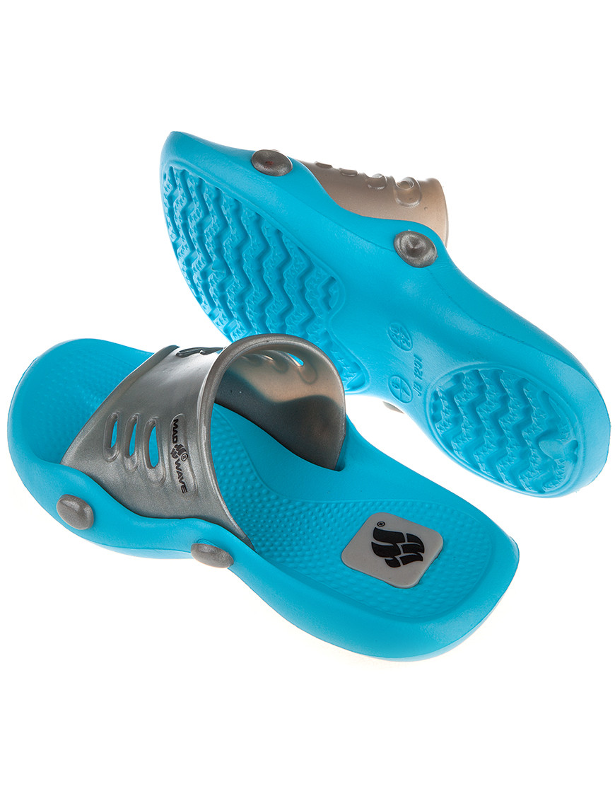 MadWave Детские сланцы Standart II голубой/серебро 26-35