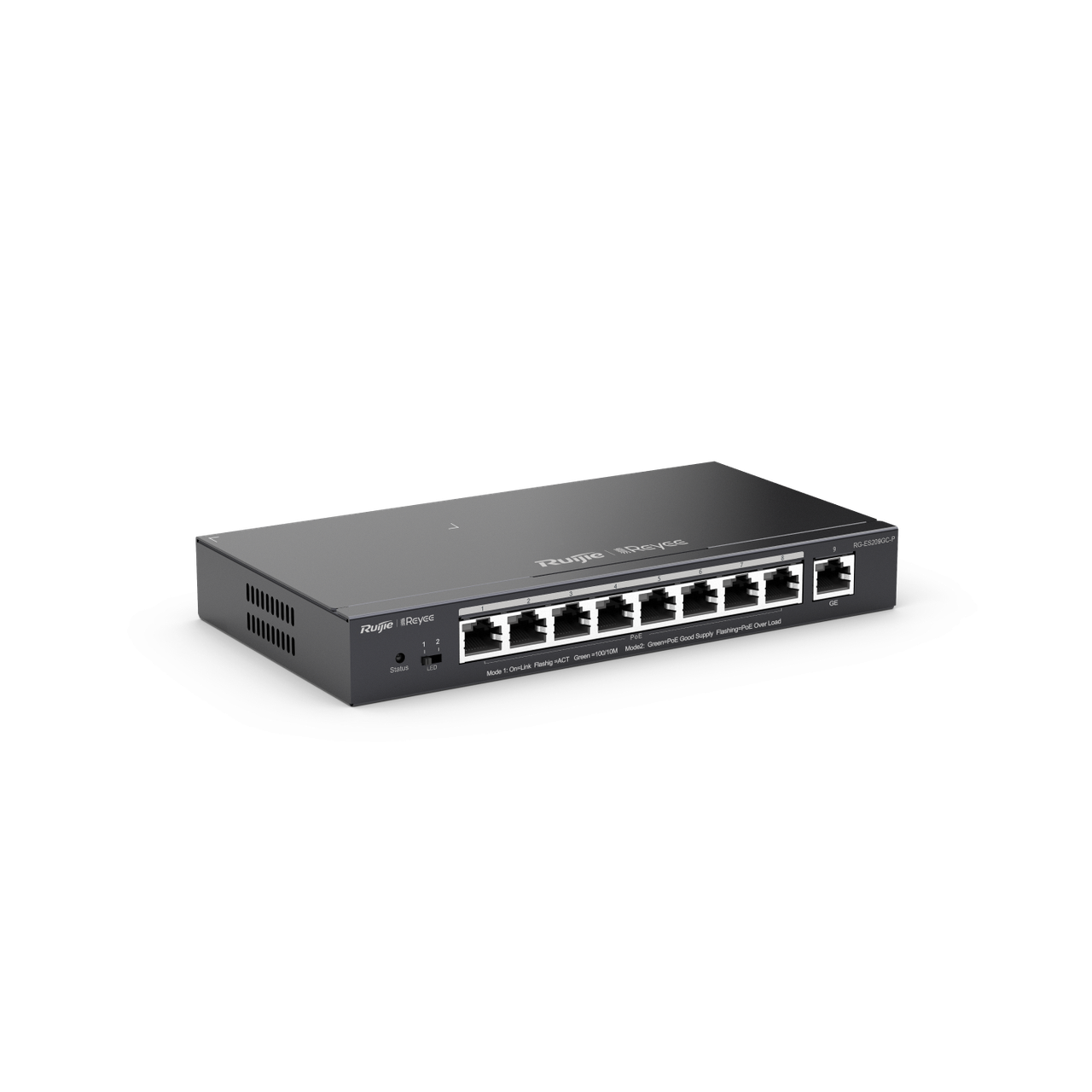 Коммутатор Reyee RG-ES209GC-P управляемый 8Gb*PoE 1Gb Uplink PoE 120W