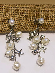 Серьги с жемчугом / EB150 / ( пр. Абая 141 )