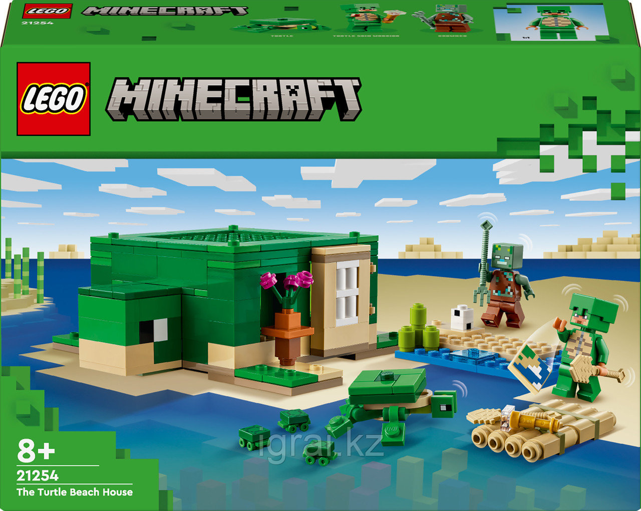 Lego 21254 Minecraft Пляжный дом черепахи - фото 7 - id-p114114303