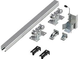 Комплект балки и роликов 95х88х5 L=8000мм для откатных ворот