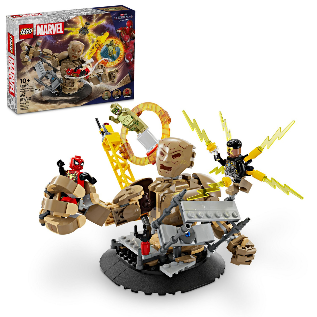 Lego 76280 Супер Герои Человек-паук против Песочного человека. Финальная битва