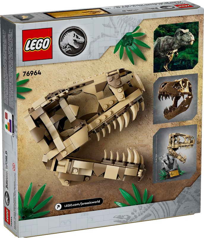 Lego 76964 Jurassic World Окаменелости динозавров. Череп тираннозавра Рекса - фото 2 - id-p114115306