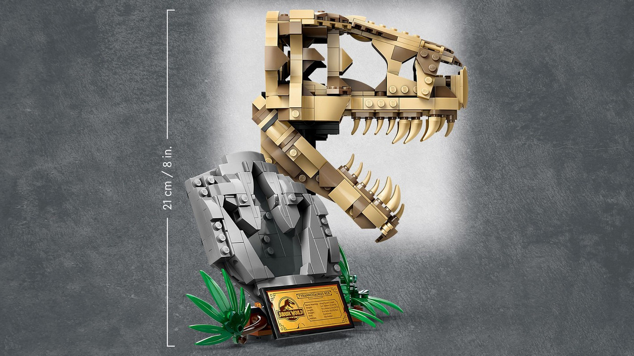 Lego 76964 Jurassic World Окаменелости динозавров. Череп тираннозавра Рекса - фото 4 - id-p114115306