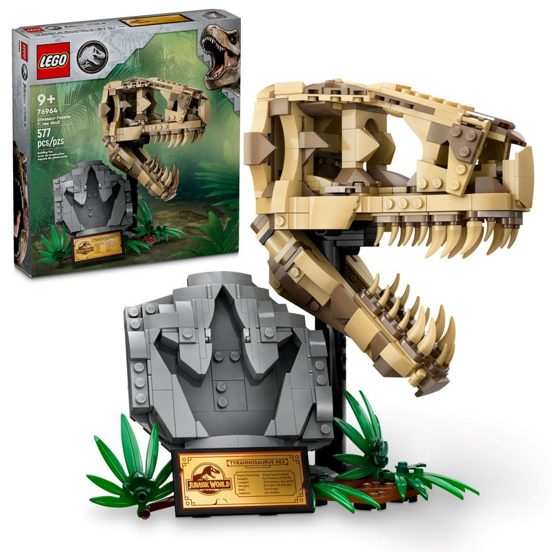 Lego 76964 Jurassic World Окаменелости динозавров. Череп тираннозавра Рекса - фото 1 - id-p114115306
