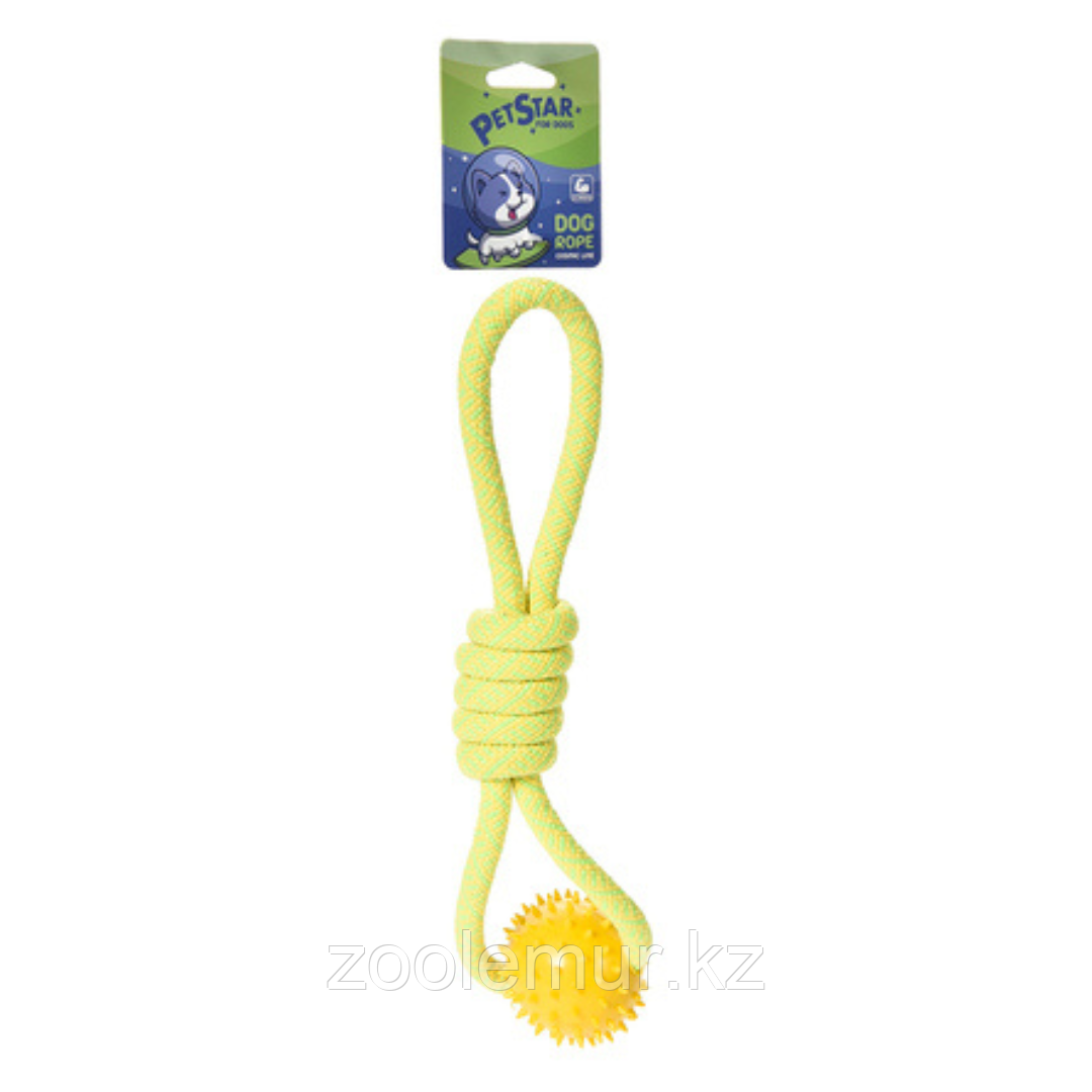 PET STAR Игрушка для cобак Канат с мячом, 35 см