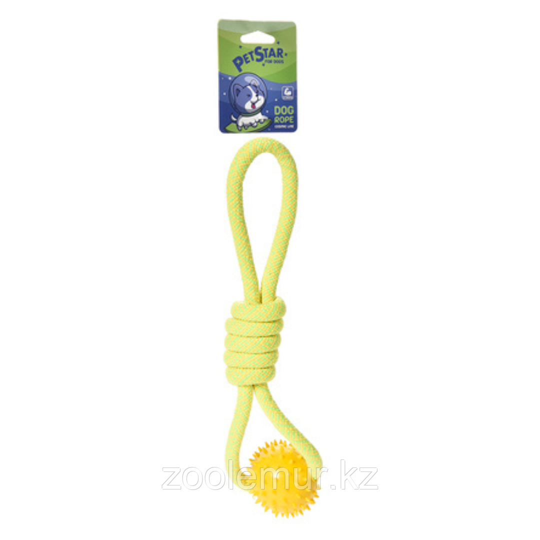 PET STAR Игрушка для cобак Канат с мячом, 35 см - фото 1 - id-p114117720