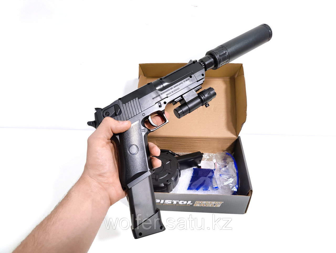 Пистолет Desert Eagle Орбиз +Лазер +2 магазина +трассерная насадка - фото 3 - id-p114118405