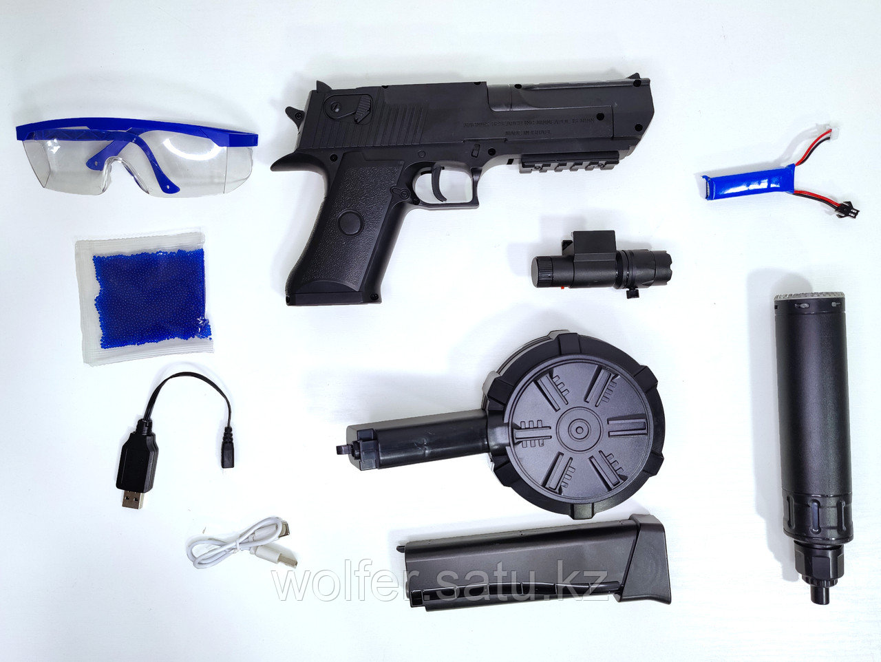 Пистолет Desert Eagle Орбиз +Лазер +2 магазина +трассерная насадка - фото 8 - id-p114118405