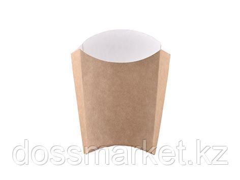 Упаковка бумажная для картофеля фри М, 40*75*128 (50 шт/уп) - фото 1 - id-p114119253