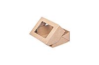 Бумажные контейнеры Ланч-бокс самосборный 350 мл. крафт