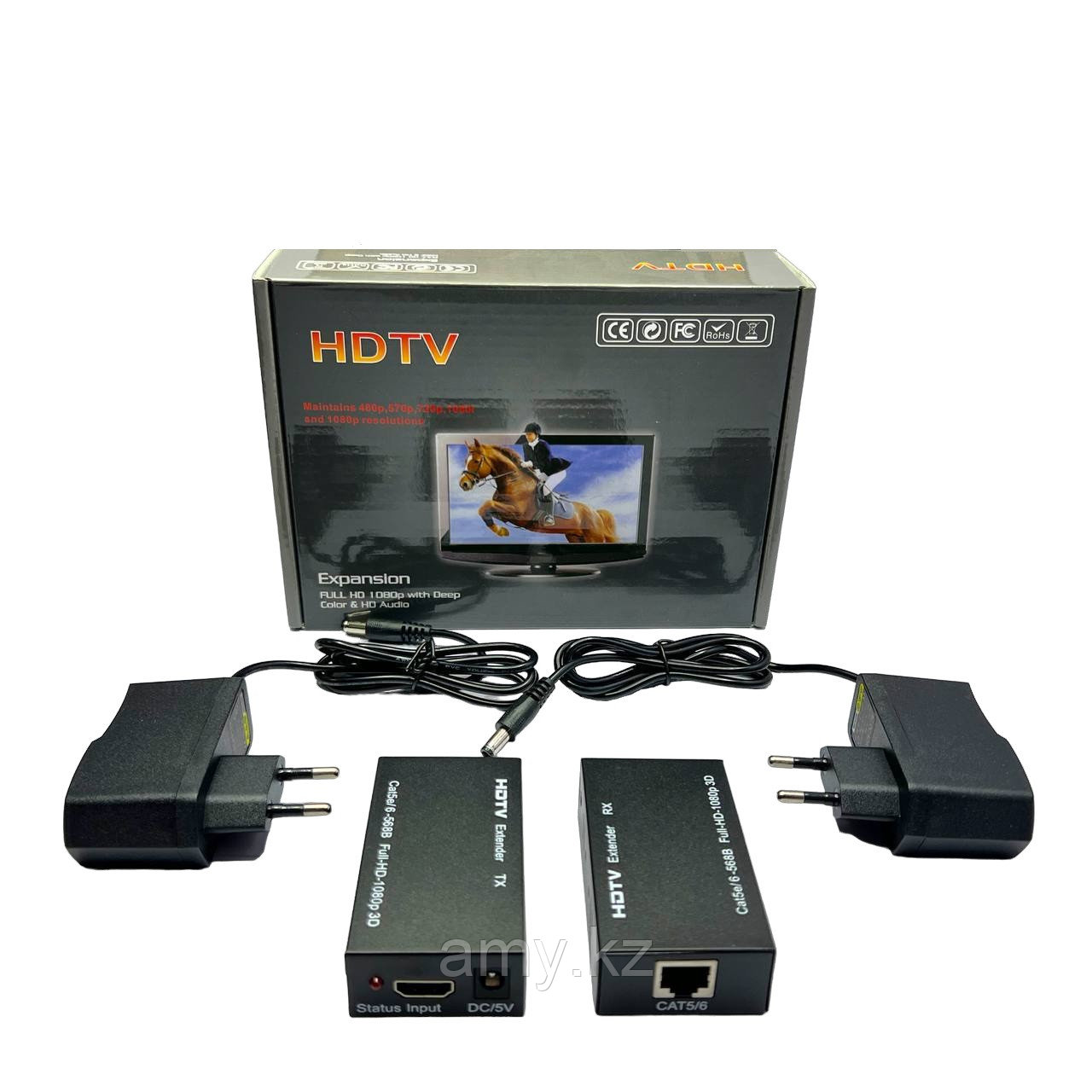 Удлинитель HDMI extender 60м - фото 1 - id-p114119490