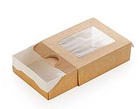 Бумажные контейнеры Пенал самосборный 300 мл., COVERBOX300, 100*80*30, крафт
