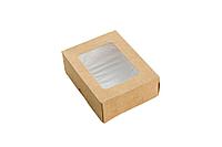 Бумажные контейнеры Ланч-бокс самосборный 300 мл, 100х80х35 мм, крафт