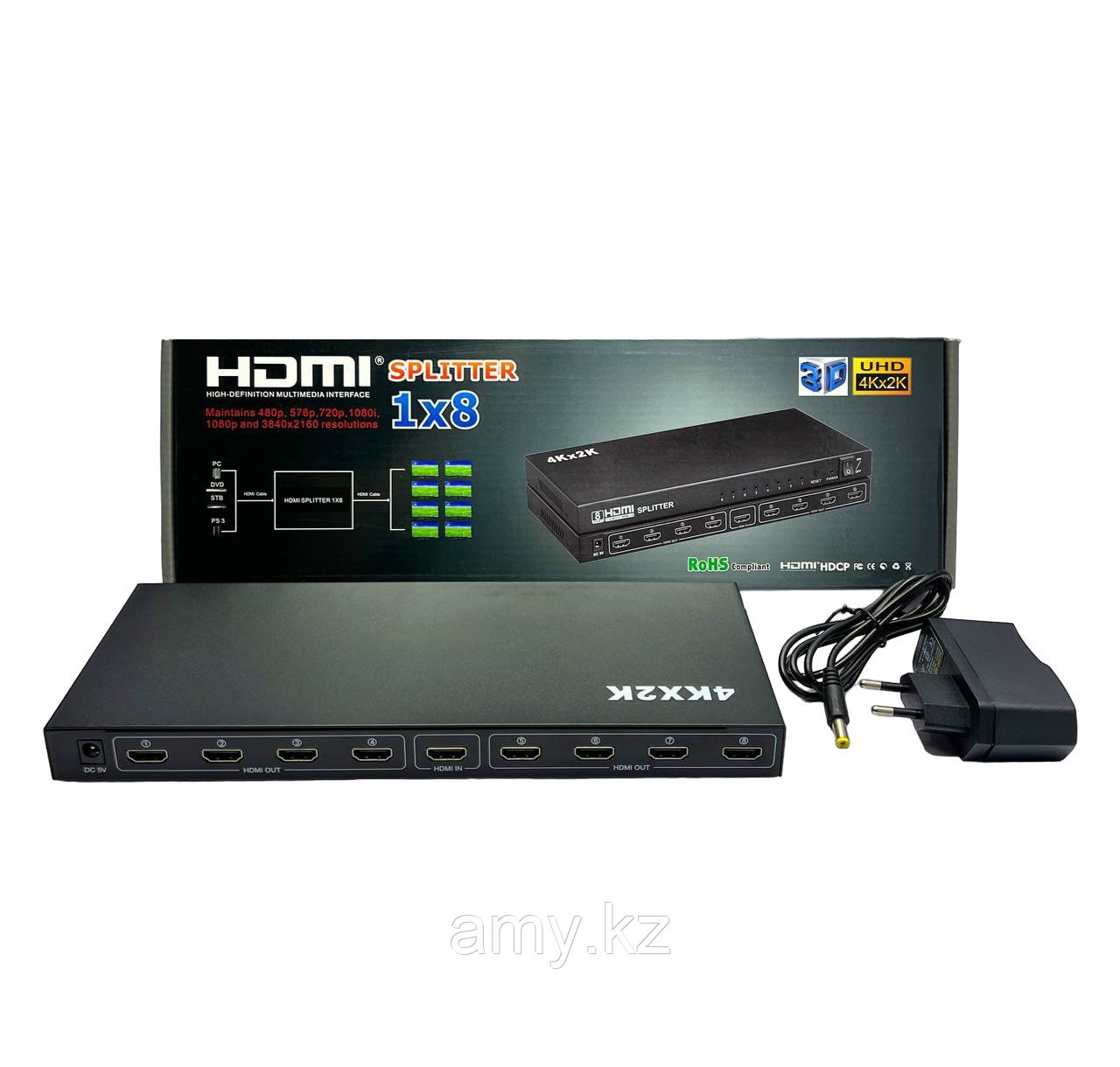 Сплиттер HDMI 1x8 разветвитель SPK18