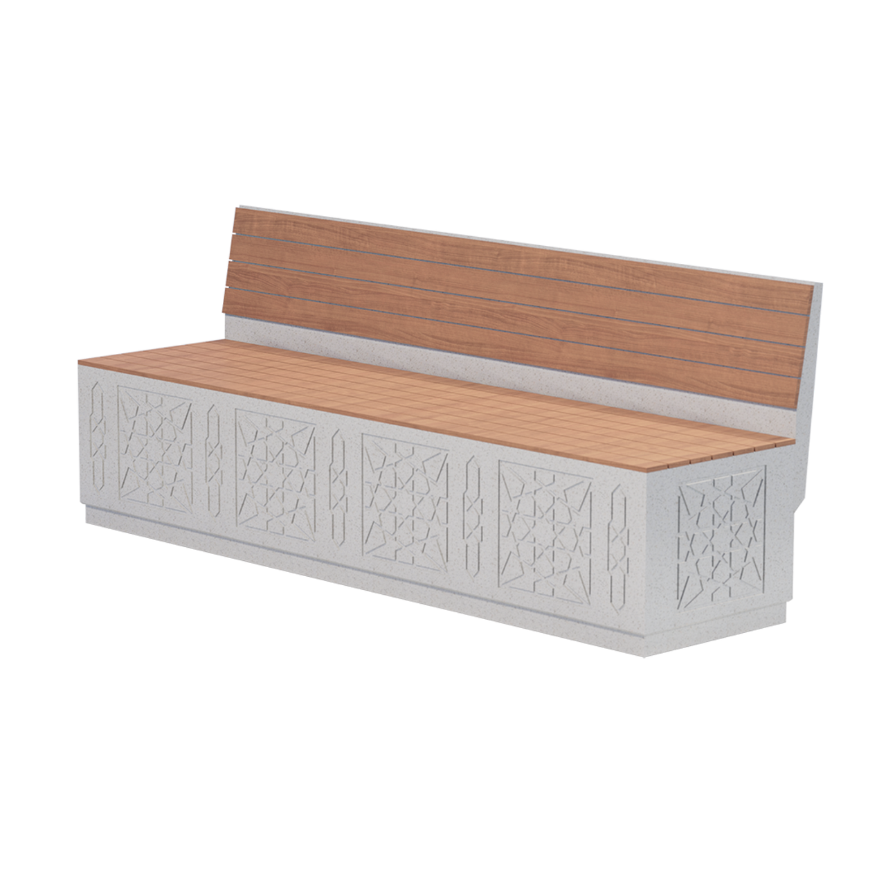 Уличная скамейка Bench 10 со спинкой из композитного мрамора - фото 1 - id-p100603888